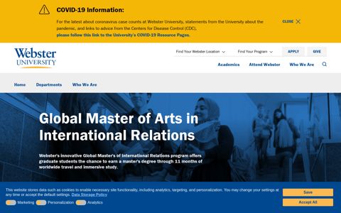 Global Master of Arts in International Relations