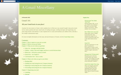 Gmail 101 - A Gmail Miscellany