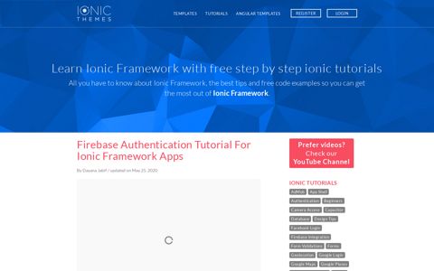 Ionic Login tutorials & code examples | Learn Ionic
