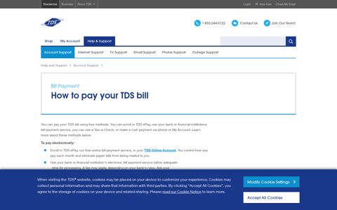 Payment Options for TDS Services | TDS