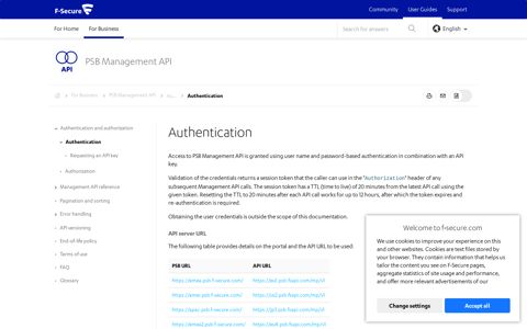 Authentication | PSB Management API | 1.0.0 | F-Secure User ...