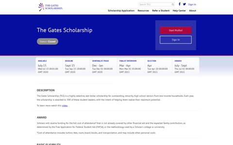 The Gates Scholarship