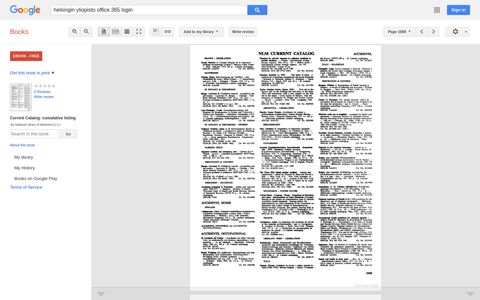 Current Catalog: cumulative listing - Page 1069 - Google Books Result