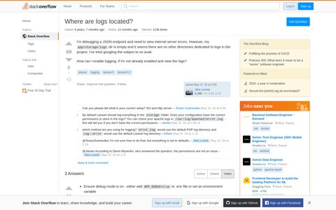 Where are logs located? - Stack Overflow