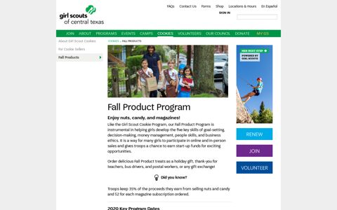 Fall Products | Girl Scouts of Central Texas
