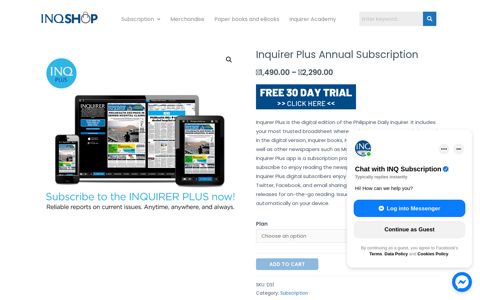 Inquirer Plus Annual Subscription – Inquirer Shop