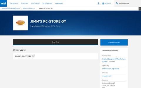 JIMM'S PC-STORE OY - Intel® Solutions Marketplace