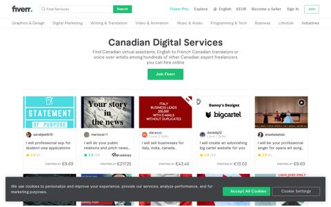 Freelance Canadian Services Online | Fiverr