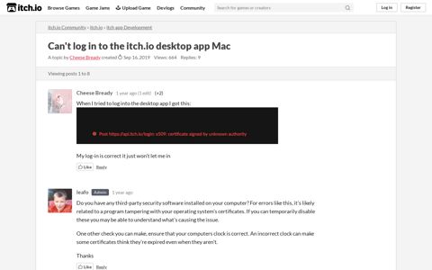 Can't log in to the itch.io desktop app Mac - itch app ...