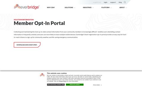 Member Opt-In Portal - Everbridge