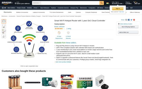 Smart Wi-Fi Hotspot Router with 1 year i2e1 Cloud: Amazon.in ...