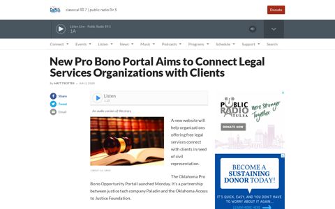New Pro Bono Portal Aims to Connect Legal Services ...