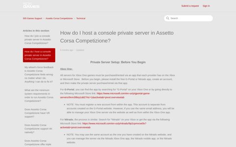 How do I host a console private server in Assetto Corsa ...