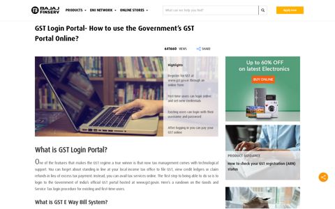 GST Login – How to login to GST portal (www.gst.gov.in) in India