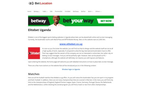 Elitebet Uganda - List of sports betting companies in Uganda