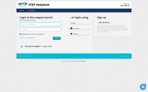 or login using - STEP Helpdesk