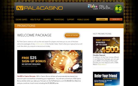 Online Casino Signup Bonus - Welcome Package | NJ Pala ...