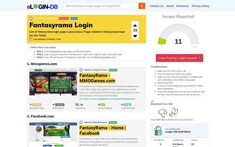 Fantasyrama Login - A database full of login pages from all ...
