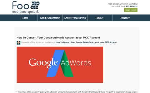 How To Convert Your Google Adwords Account to an MCC ...