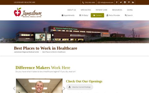 Careers - Jamestown Regional Medical Center