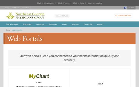 Web Portals - Northeast Georgia Physicians Group