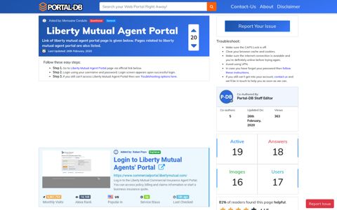 Liberty Mutual Agent Portal