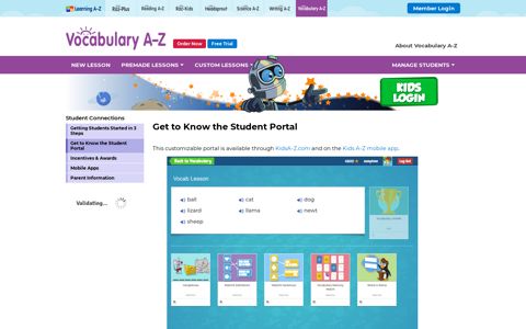 Student Portal | Vocabulary A-Z