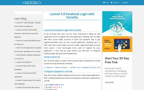 Laravel 5.8 Facebook Login with Socialite | W3Schools ...