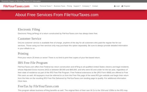 About Free Services From FileYourTaxes ... - FileYourTaxes.com