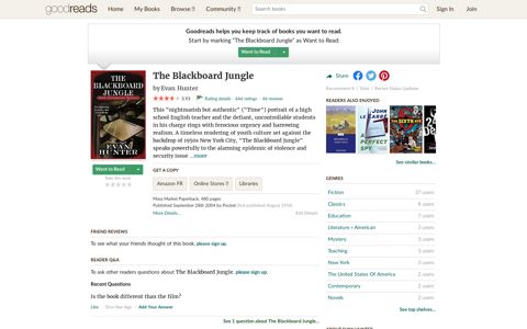 The Blackboard Jungle by Evan Hunter - Goodreads