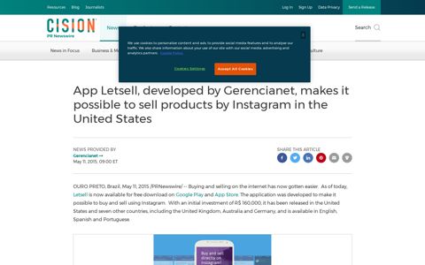 App Letsell, developed by Gerencianet, makes it possible to ...