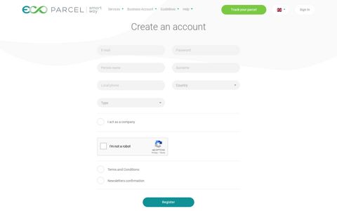 Free User Registration | Ecoparcel