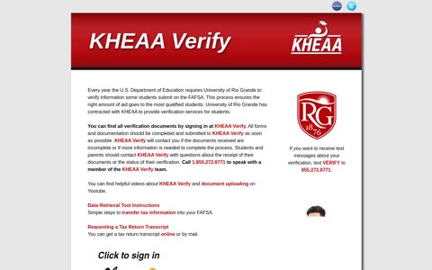 KHEAA Verification - KHEAA Verify