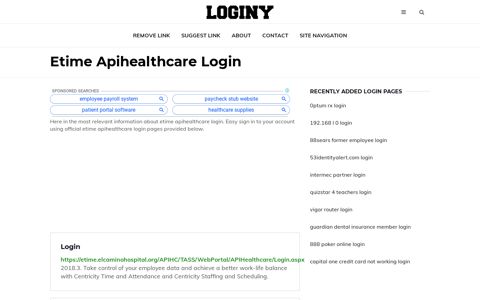 Etime Apihealthcare Login ✔️ One Click Login - Loginy