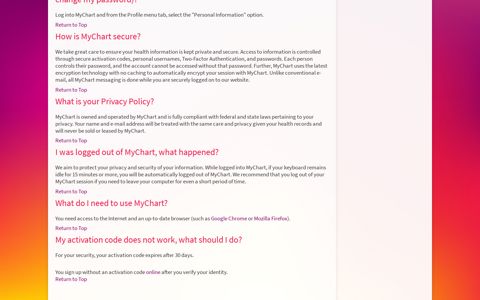 MyChart - Login Page - Prisma Health