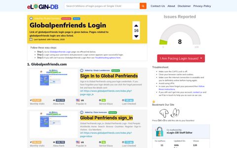 Globalpenfriends Login - A database full of login pages from ...