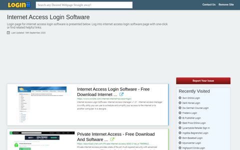 Internet Access Login Software - Loginii.com