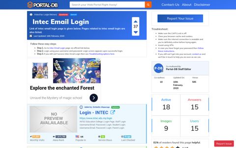 Intec Email Login - Portal-DB.live