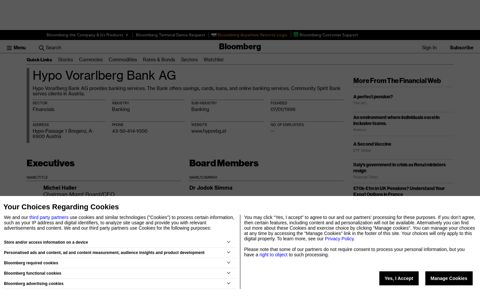 Hypo Vorarlberg Bank AG - Company Profile and News ...