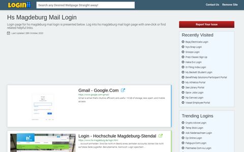 Hs Magdeburg Mail Login - Loginii.com