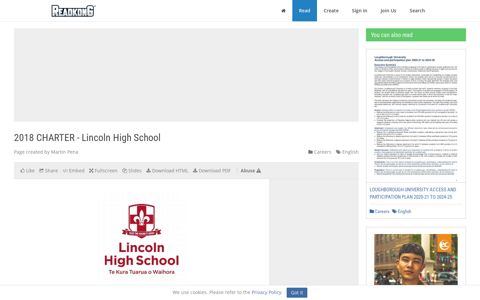 2018 CHARTER - Lincoln High School - ReadkonG.com