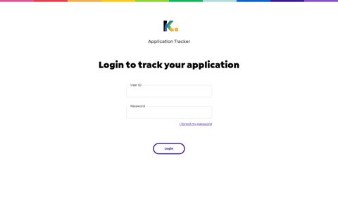 Login to the Keystart Application Tracker