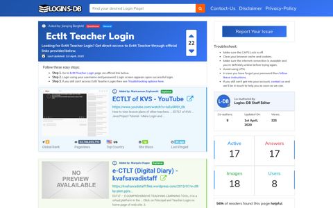 Ectlt Teacher Login - Logins-DB