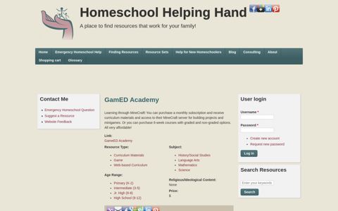 GamED Academy | Homeschool Helping Hand