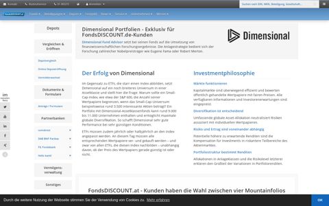 Dimensional Portfolien - Exklusiv für FondsDISCOUNT.de ...