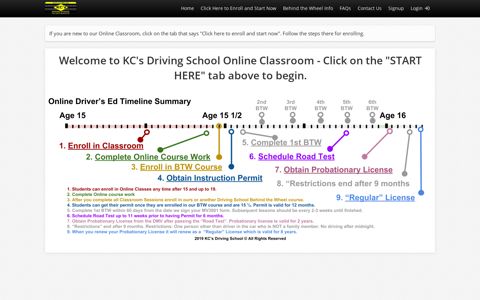 KCs Driving School Online Classroom