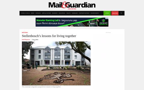 Stellenbosch's lessons for living together - The Mail & Guardian