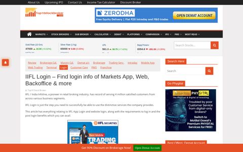IIFL Login - Find login info of Markts App, Website, Backoffice ...