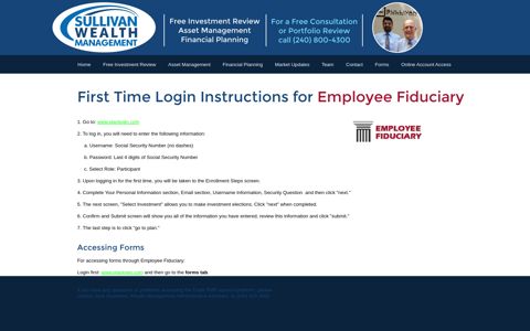 Employee Fiduciary Instructions 1st Time Login
