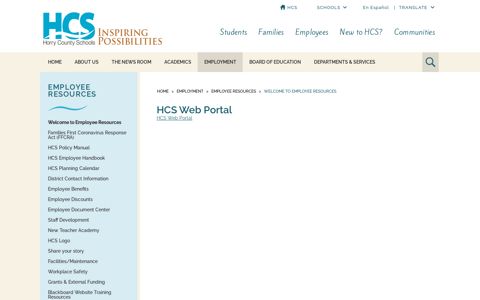 HCS Web Portal - Horry County Schools